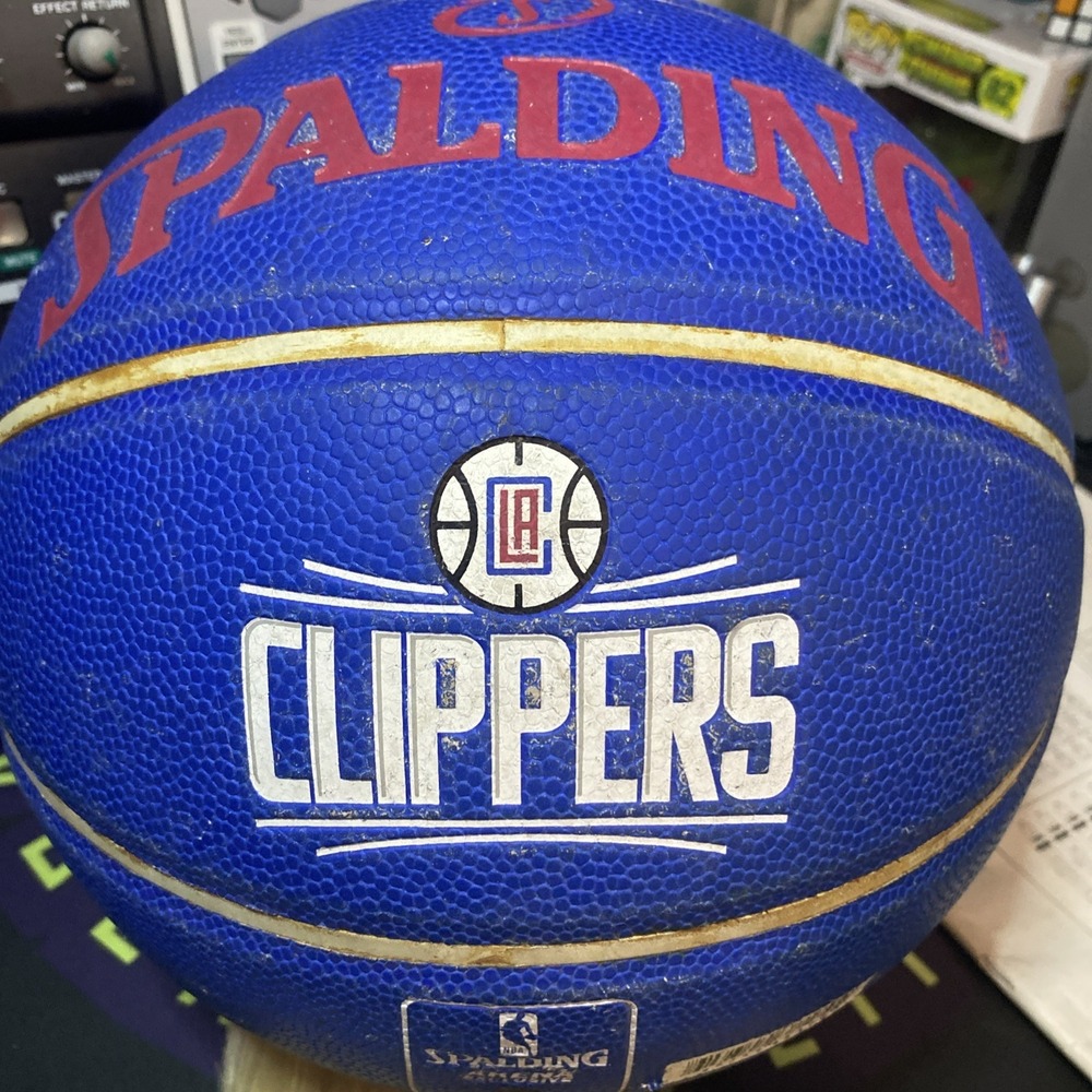 Rare Blue L.A. Clippers Team Ball NBA Basketball Red Letter Spalding